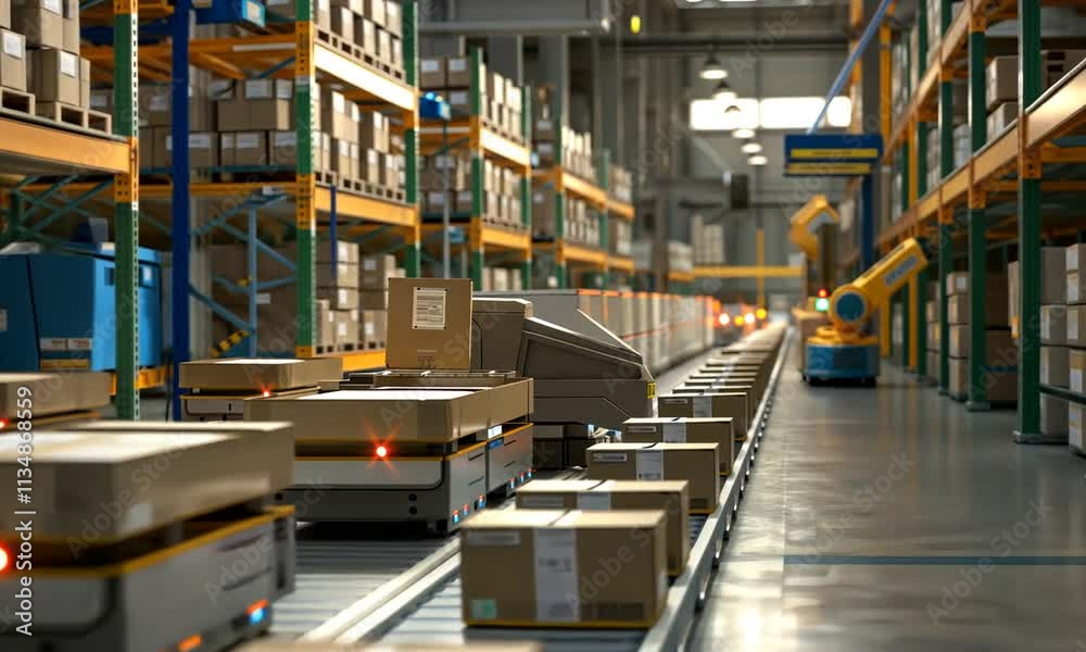 Automated Warehouse:  Efficient Logistics and Robotics in Modern Distribution