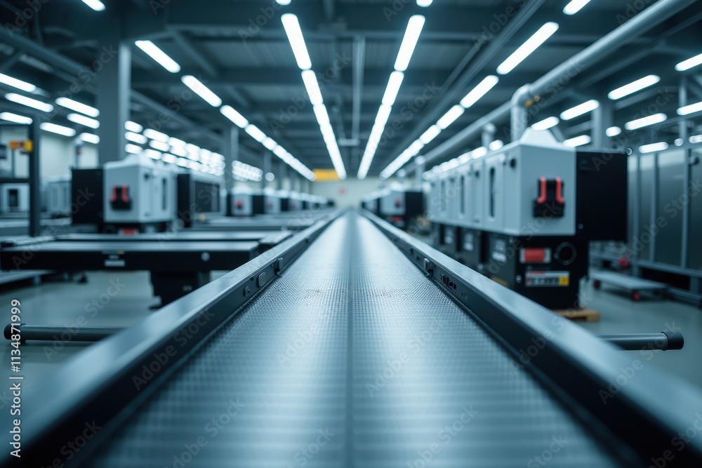 High-Tech Machinery in a Modern Factory with Advanced Pipeline Systems and Efficient Workflow in a Brightly Lit Industrial Environment High-Tech Machinery in a Modern Factory with Advanced Pipeline Systems and Efficient Workflow in a Brightly Lit Industrial Environment