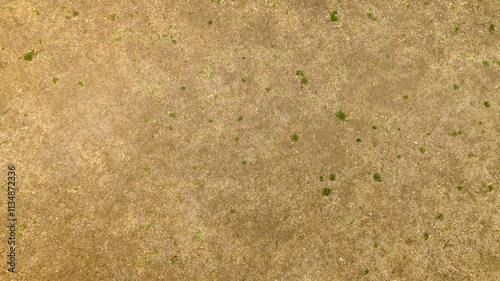 Perpendicular aerial view of a terrain ideal for textures, patterns and backgrounds.