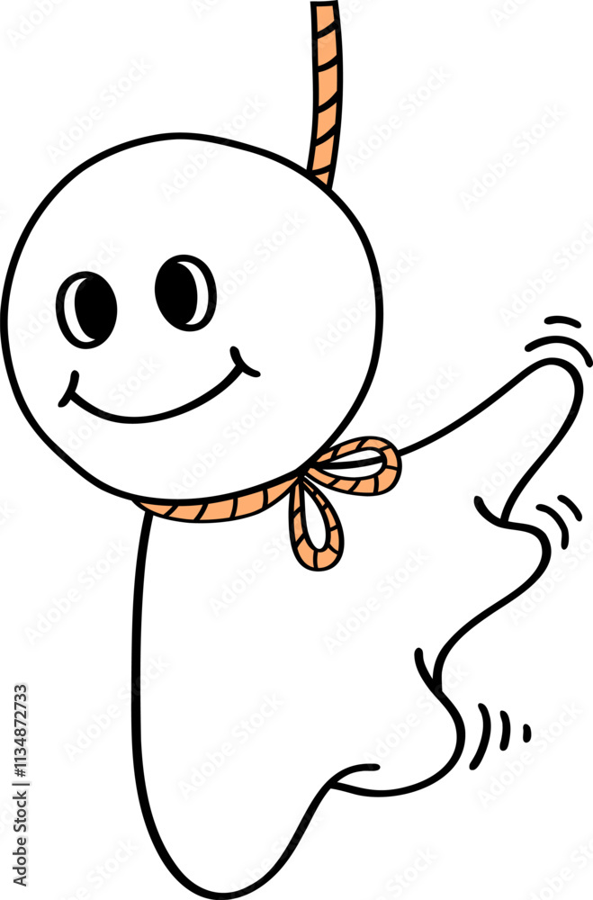illustration of Hand draw Japanese Rain doll. illustration of Hand draw Japanese Rain doll.