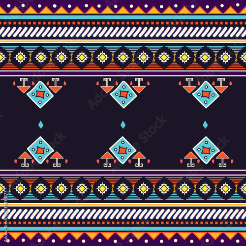 Stunning geometric background.contemporary tribal style seamless pattern.pattern ethnic graphic design print.Henna Mandala.Tribal African Inspired Pattern.carpet,wallpaper,wrapping,embroidery style