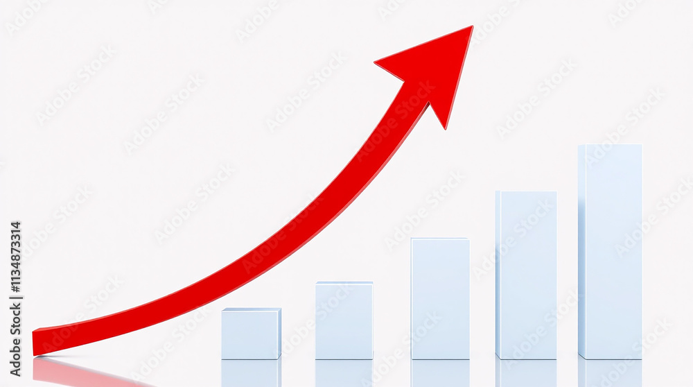 Growth chart, business success, upward trend Growth chart, business success, upward trend