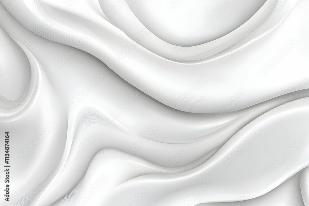 Obraz premium White Abstract 3D Wave Background
