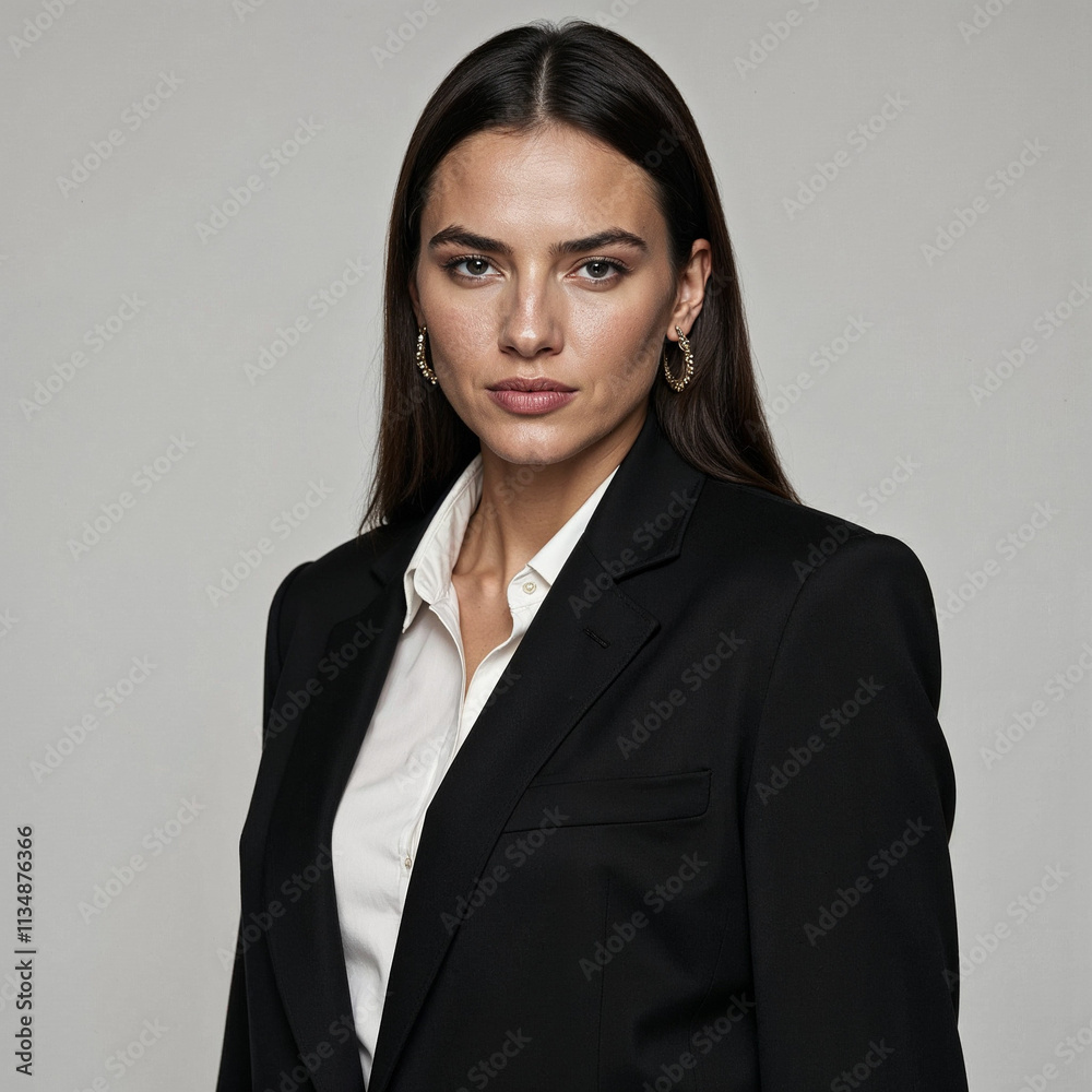 Confident business woman portrait in elegant suit Confident business woman portrait in elegant suit