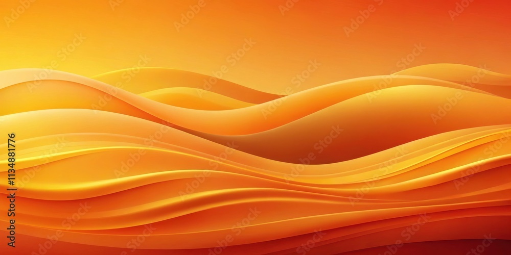 Abstract Gradient Orange and Yellow Wavy Design with a Subtle Depth Effect Abstract Gradient Orange and Yellow Wavy Design with a Subtle Depth Effect