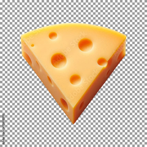 Cheese Slice with Holes for Food Illustrations on transparent background, png, psd
