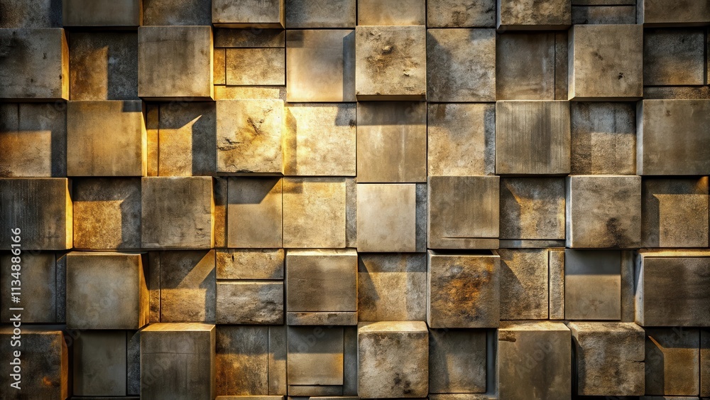 A wall of weathered, cubic stones with a hint of golden light reflecting off their surface. The uneven texture and subtle color variations create a captivating display of natural beauty. A wall of weathered, cubic stones with a hint of golden light reflecting off their surface. The uneven texture and subtle color variations create a captivating display of natural beauty.