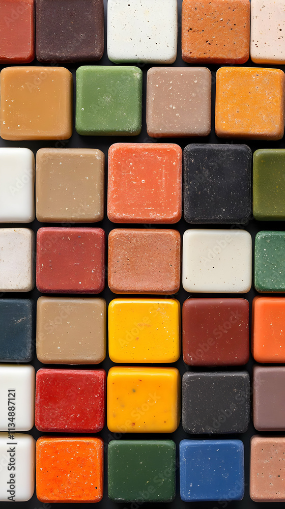 Colorful Soap Cubes Illustration Colorful Soap Cubes Illustration