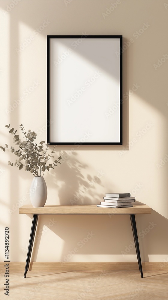Minimalist Interior Setup with Frame Minimalist Interior Setup with Frame