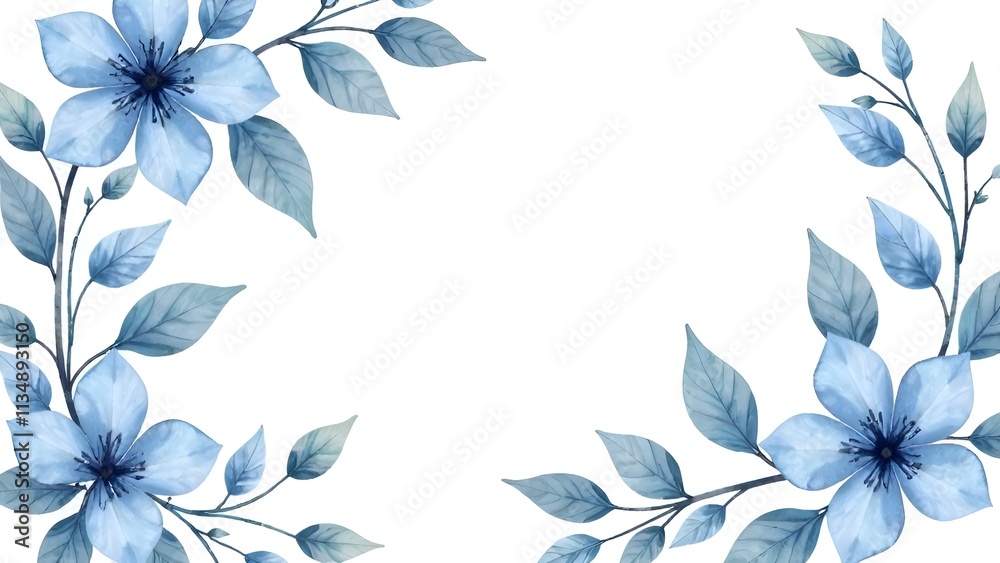 Obraz premium floral frame for a wedding photo.