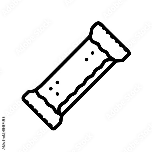 Protein bar icon outline for healthy snacking and dieting concept