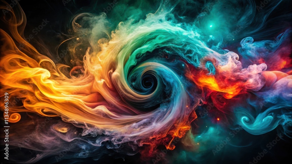 Abstract swirl of vibrant colors resembling a cosmic nebula, evoking feelings of wonder and cosmic mystery. Abstract swirl of vibrant colors resembling a cosmic nebula, evoking feelings of wonder and cosmic mystery.
