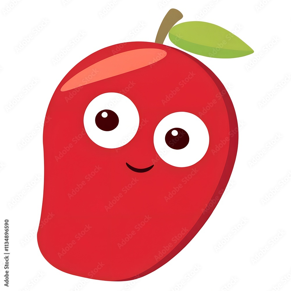 Obraz premium red apple cartoon