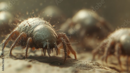 Microscopic World: A Close-Up of Dust Mites photo