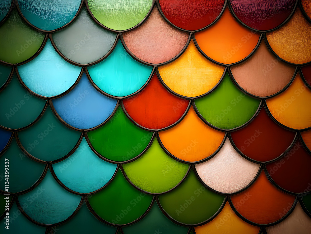Colorful Stained Glass Illustration Colorful Stained Glass Illustration