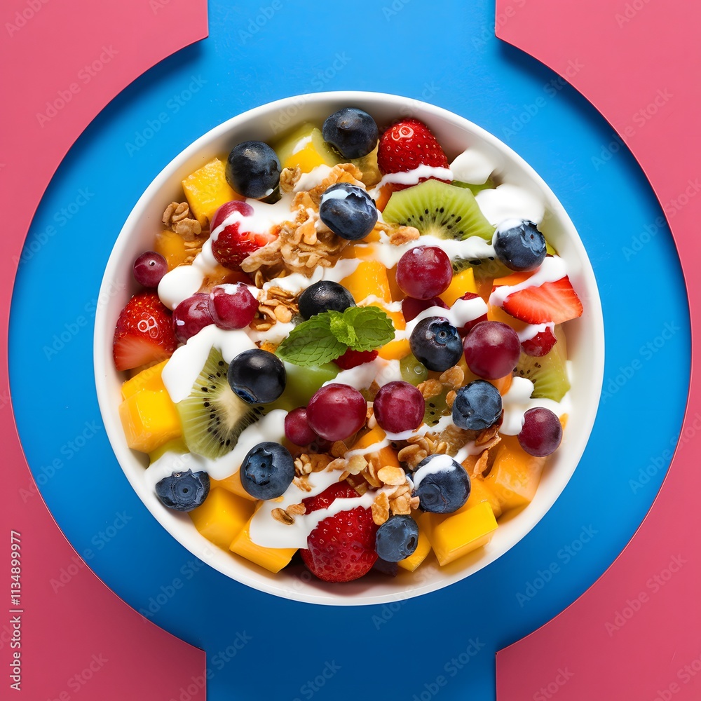 Natural Sweetness: A Bowl of Fresh Fruit Salad Natural Sweetness: A Bowl of Fresh Fruit Salad