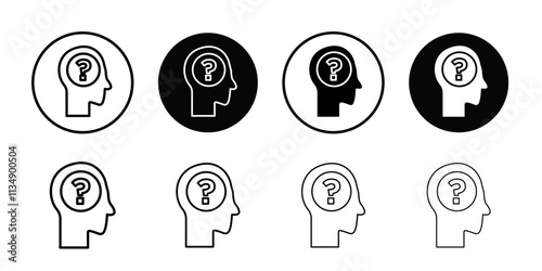 Curiosity icon Thin line art collection