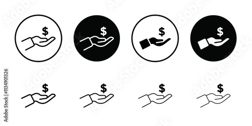 Donation icon Thin line art collection