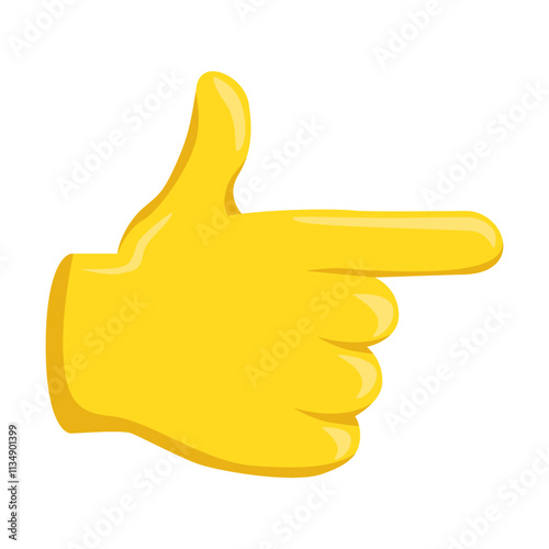 Backhand Index Pointing Right Emoji Icon Illustration. Finger Vector Symbol Emoticon Design Doodle Vector.