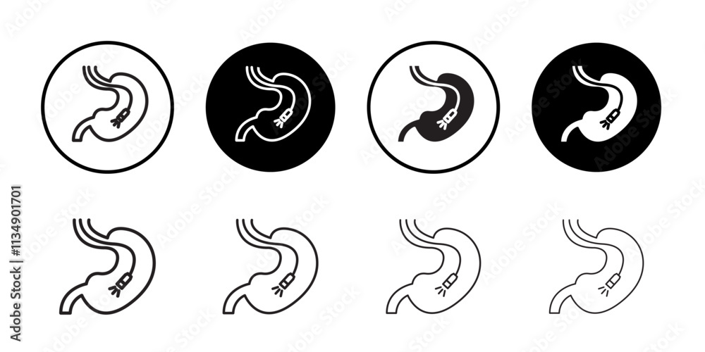 Endoscopy icon Thin line art collection Endoscopy icon Thin line art collection