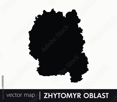 Regions of Ukraine. Zhytomyr Oblast vector map. you can use it for any needs.	