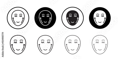 Facelift icon Thin line art collection