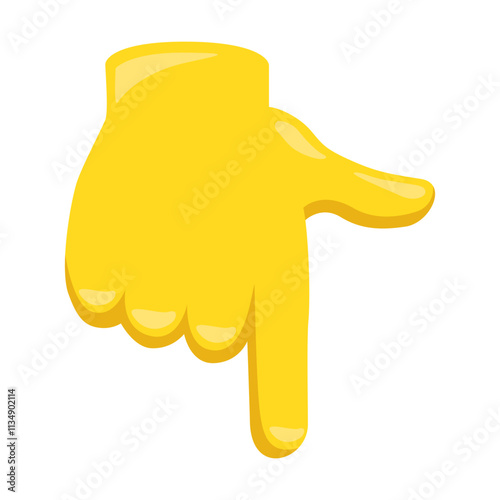 Backhand Index Pointing Down Emoji Icon Illustration. Gesture Vector Symbol Emoticon Design Doodle Vector.