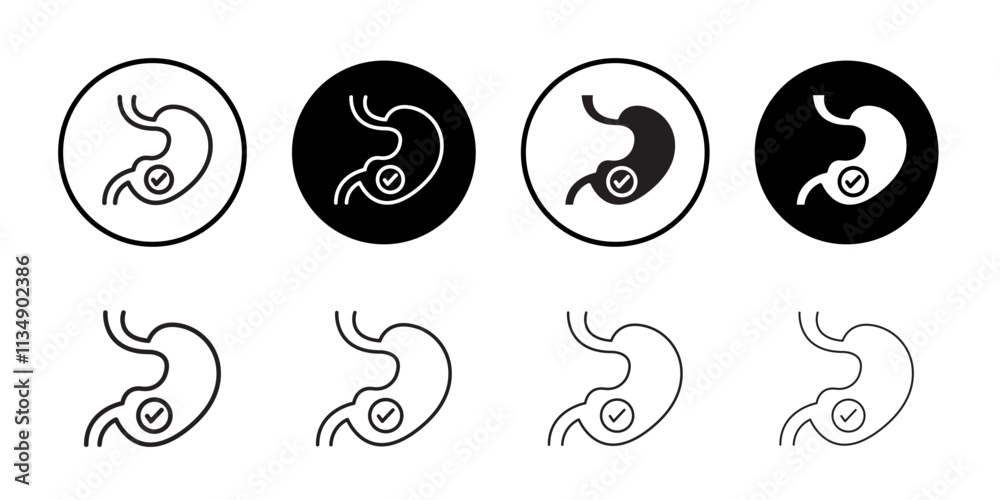 Good digestion icon Thin line art collection Good digestion icon Thin line art collection