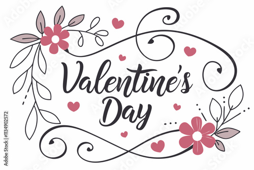 happy valentine day typography 
