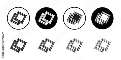 Handkerchief icon Thin line art collection