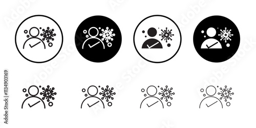 Immune system support icon Thin line art collection