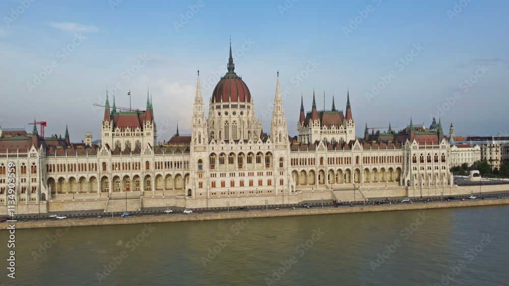 Budapest city and Danube river Budapest city and Danube river