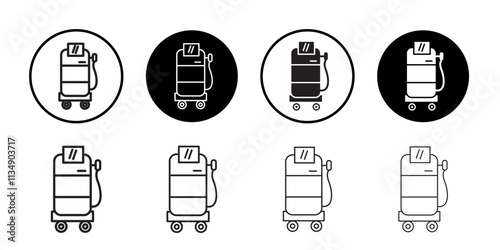 Laser epilation equipment icon Thin line art collection