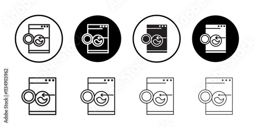 Loading laundry icon Thin line art collection