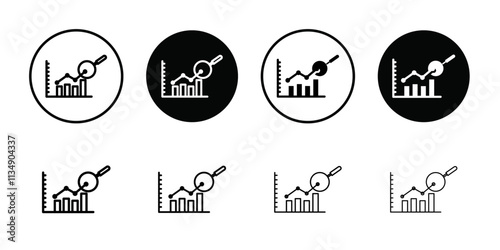 Market prediction icon Thin line art collection