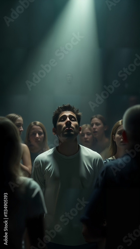Visualizing Social Anxiety in a Crowded Space