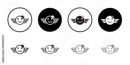 Positive emotion icon Thin line art collection
