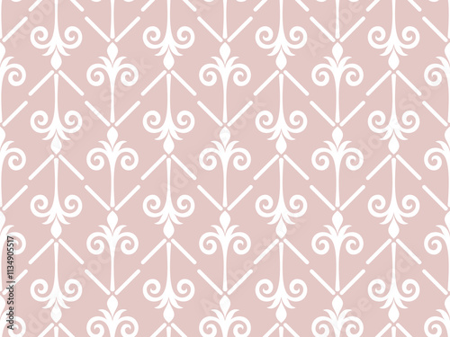 Abstract geometric floral seamless pattern. Modern stylish texture repeating. Vector background.