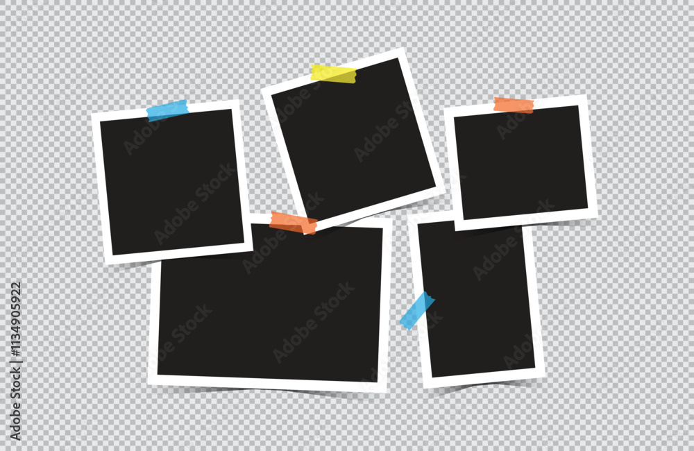 colorful sticky tape on a picture frame colorful sticky tape on a picture frame