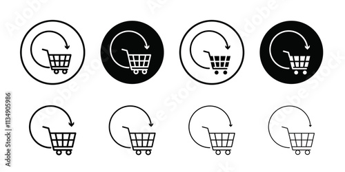 Repeated sales icon Thin line art collection