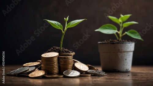 Growing Plant from Coins