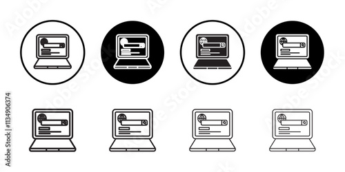 Searching website icon Thin line art collection
