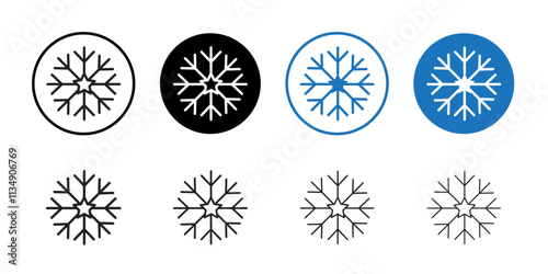 Snow icon Thin line art collection