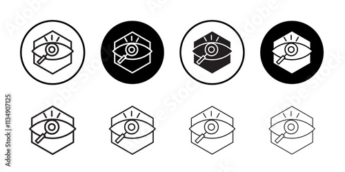 Strategic service vision icon Thin line art collection