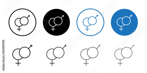 Unisex icon Thin line art collection