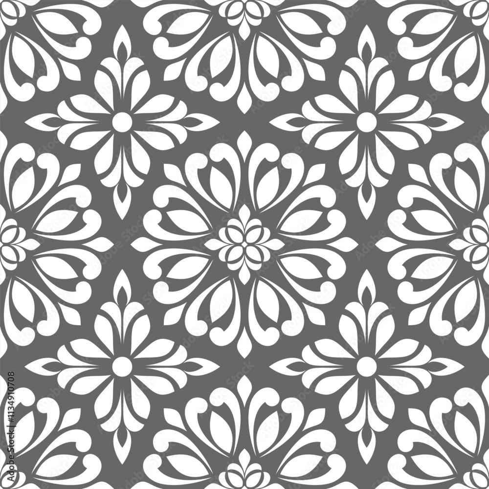 Abstract floral seamless pattern. Modern stylish texture repeating. Vector background.