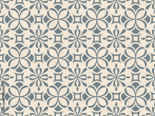 Floral seamless pattern with baroque style ornament. Modern stylish texture. vector background.