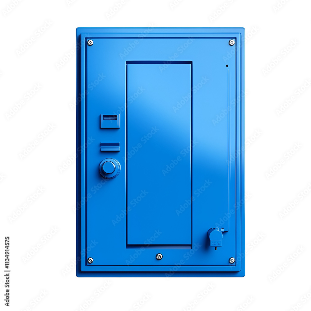 Blue Vending Machine Panel Slot, Button, Modern Design