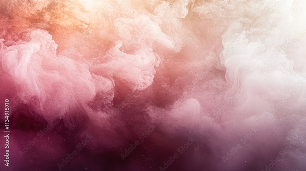 Fototapeta premium Soft ethereal swirls of pink and white colored smoke creating a dreamy abstract background suitable for artistic and decorative use