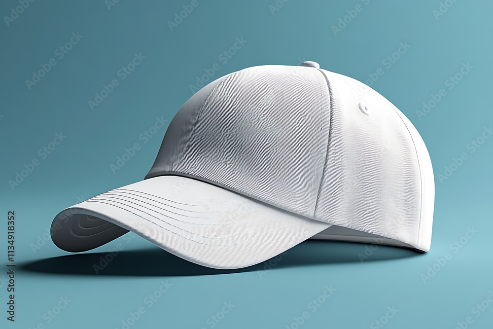 A realistic mockup of a cotton cap with a simple, elegant design, perfect for showcasing your brand, logo, or custom designs


